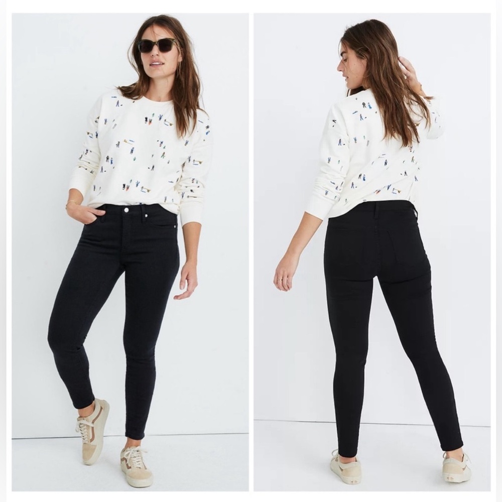 MADEWELL 9" High-Rise Skinny Jeans black Lunar Wash Style; Size 27